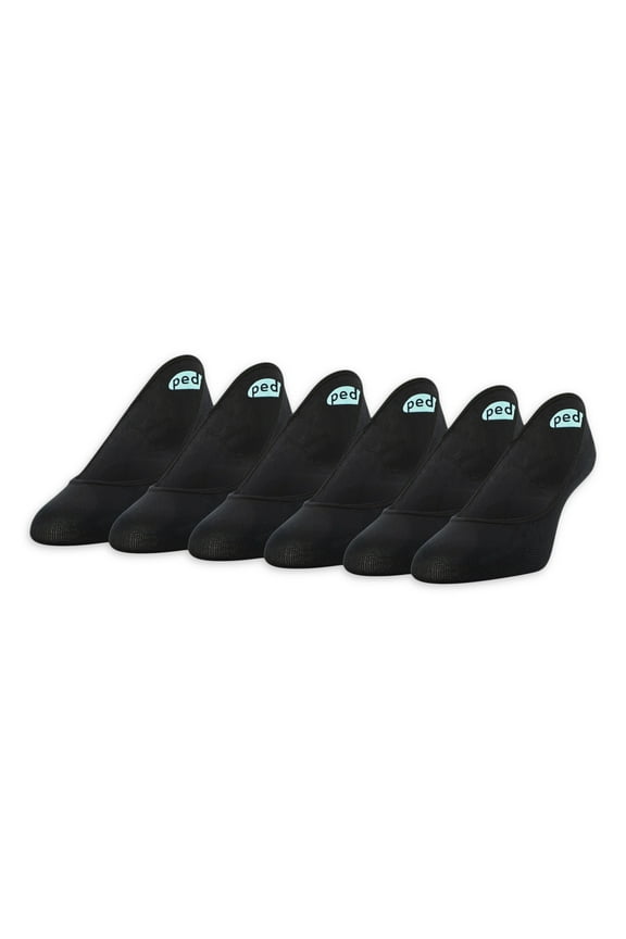 Women's Lightweight Super Low Cut No Show Liner Socks, Shoe Sizes 5-10, 5-10W and 8-12, 6 Pairs