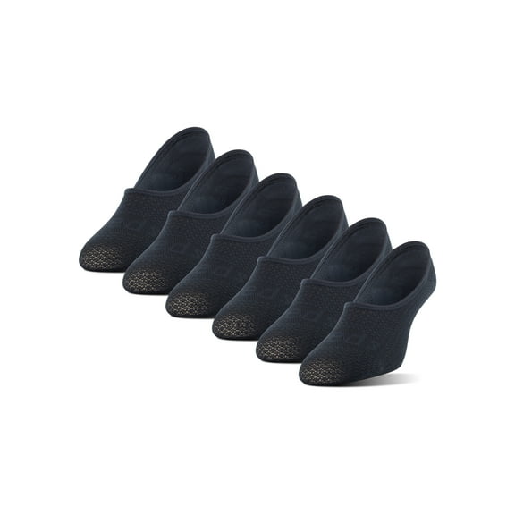 PEDS Women's Low Cut Sport Tactel Mesh Liner Socks with Gel Tab, 6 Pairs