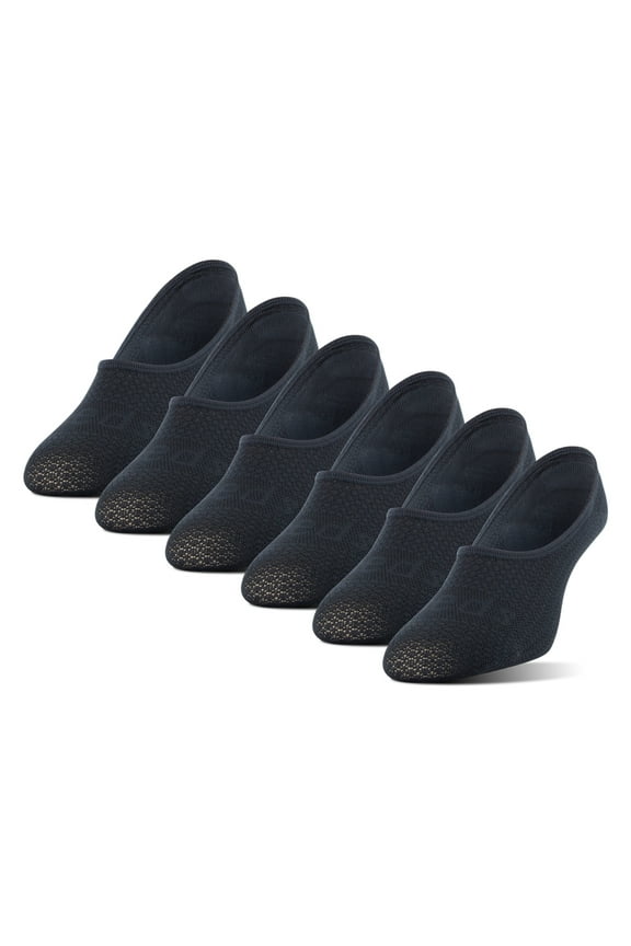 Women's Low Cut Sport Tactel Mesh Liner Socks with Gel Tab, 6 Pairs