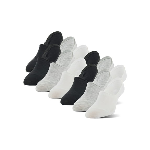 PEDS Women's Mid Cut Sport Liner Socks with Y-Heel, 12 Pairs