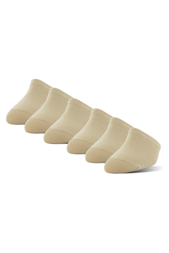 Women's Mule Toe Cappers with Grippers, 6 Pairs