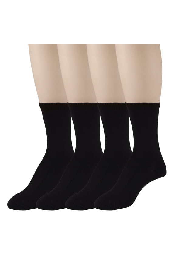 Womens Dress Crew Socks Lightweight Soft Mid Calf Short Trouser Sock Size 5-12