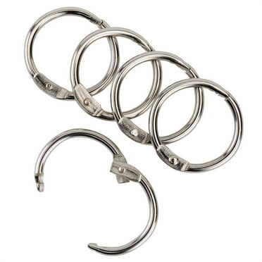 PEEIUO 1 Inch (5 Pack) Loose Leaf Binder Rings, Nickel Plated Steel Binder Rings,Keychain Key Rings, Metal Book Rings, for School, Home, or Office Silver