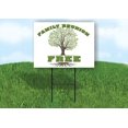 thumbnail image 1 of FREE FAMILY REUNION GR TREE 18 in x 24 in Yard Sign Road Sign with Stand, Double Sided, 1 of 5