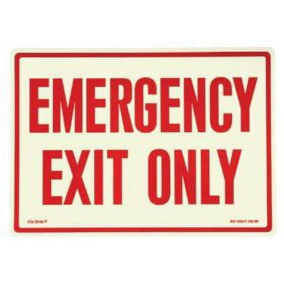 PEEL AND STICK EG SIGN GLOW BACKGROUND; RED TEXT