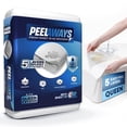 thumbnail image 1 of Peelaways Disposable Waterproof Fitted Sheets – 5-Layer for Incontinence & Bedwetting | Soft, Breathable, Leak-Proof | Queen (80"x60"x12"), 1 of 8