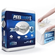 Peelaways 7-Layer Disposable Waterproof Fitted Sheets for Incontinence & Bedwetting | Quick 60-Second Change | Twin XL