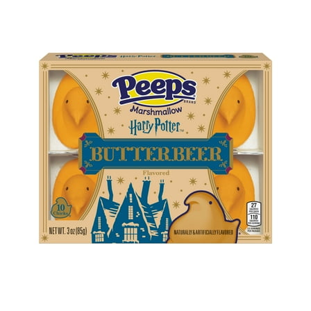 PEEPS, HARRY POTTER Butterbeer Flavored Marshmallow Chicks, Easter Candy, Walmart Exclusive, 10ct (3.0oz)