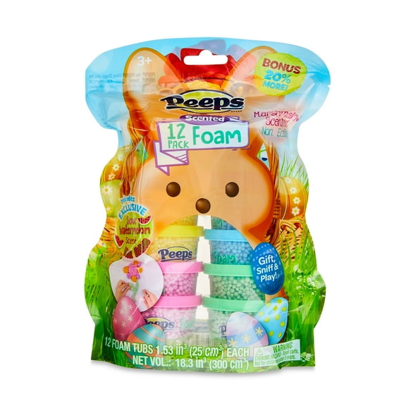 PEEPS 12 Pack x 1oz Marshmallow Scented Foam
