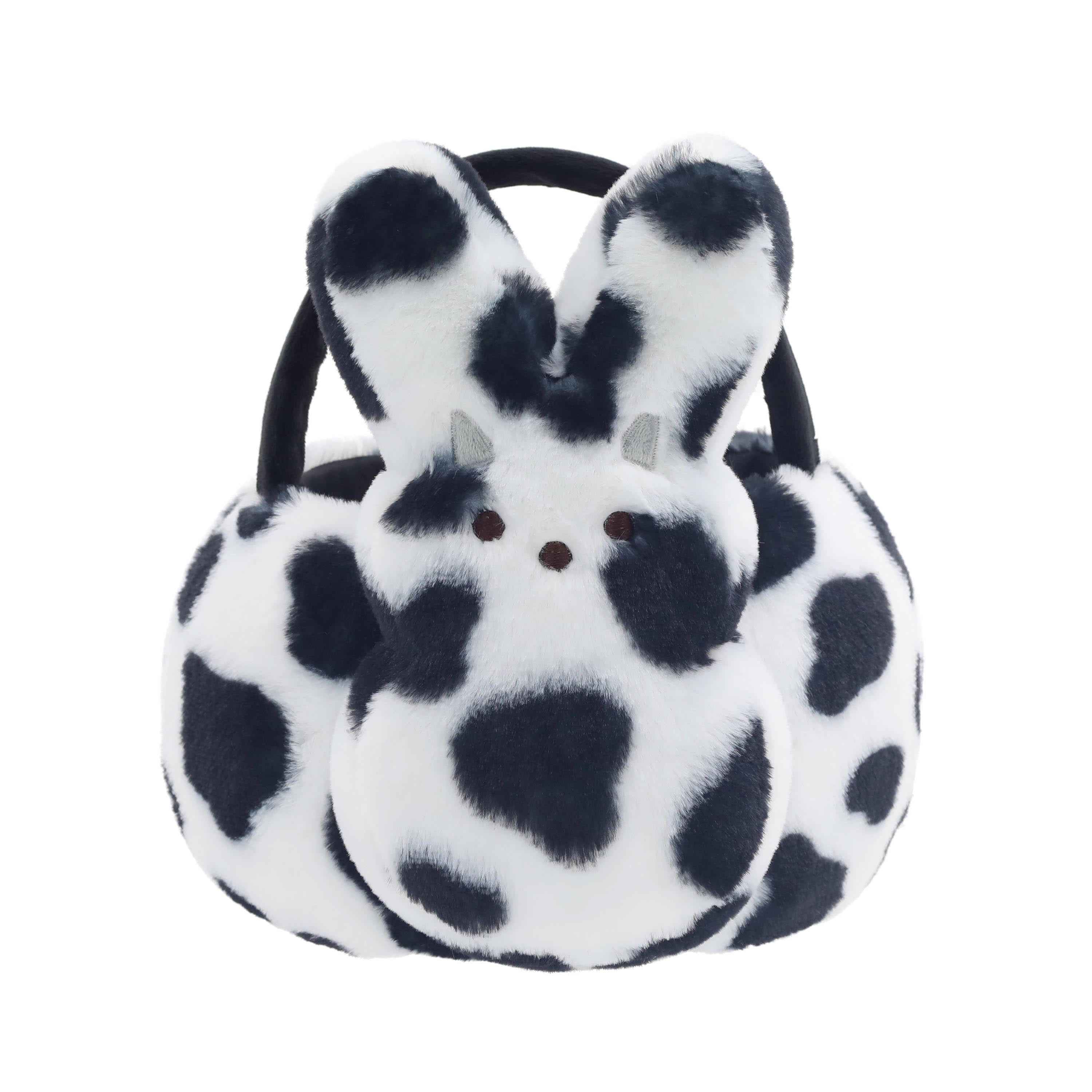 PEEPS® Bunny Spotted Cow Print Plush Easter Basket