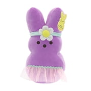 PEEPS  12-Inch Dress-Up Bunny Plush Toy   Purple Princess