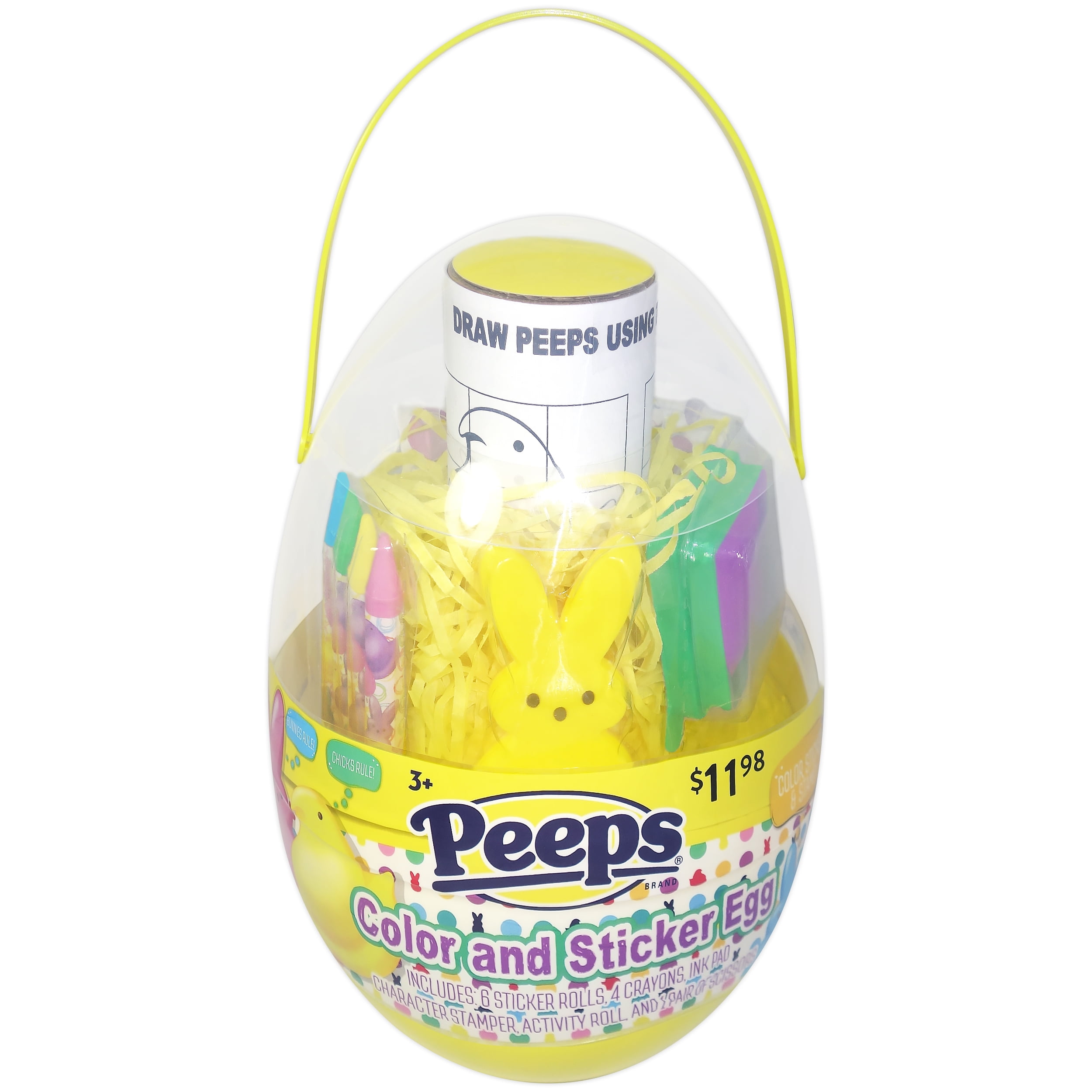 Peeps Deluxe Egg Activity Art Set, 14 Pieces, Unisex, Children Ages 3 and Up, Size: 6 inchLx6 inchDx9.5 inchh