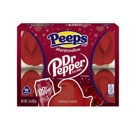 PEEPS, Dr Pepper Flavored Marshmallow Chicks, Easter Candy, 10ct (3.0oz)