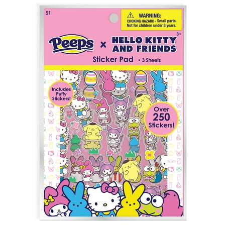 PEEPS / Hello Kitty Sticker Pad, Includes over 250 Stickers