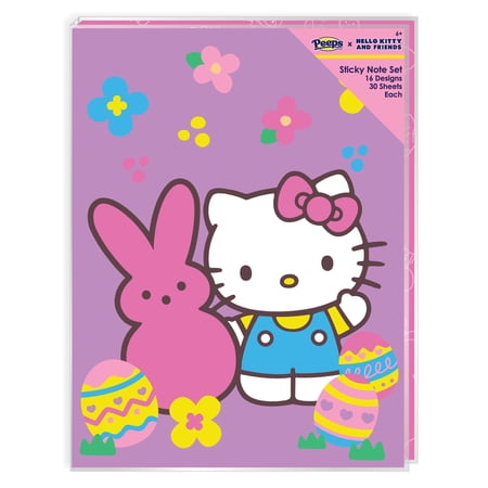 PEEPS / Hello Kitty Sticky Notepads, Various Sizes, 16 Count (30 Pages Each)