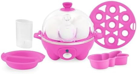 PEEPS &  Rapid Egg Cooker - Boiler, Poacher & Steamer - Includes Measuring & Recipe Guide - Dishwasher Safe - BPA Free - Holds 7 Eggs, Pink