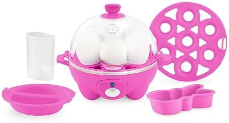 PEEPS &  Rapid Egg Cooker - Boiler, Poacher & Steamer - Includes Measuring & Recipe Guide - Dishwasher Safe - BPA Free - Holds 7 Eggs, Pink