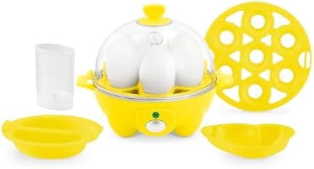 PEEPS &  Rapid Egg Cooker - Boiler, Poacher & Steamer - Includes Measuring & Recipe Guide - Dishwasher Safe - BPA Free - Holds 7 Eggs, Yellow
