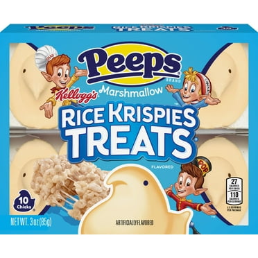 PEEPS, Rice Krispies Treat Flavored Marshmallow Chicks, Easter Candy, Walmart Exclusive, 10ct (3.0oz)