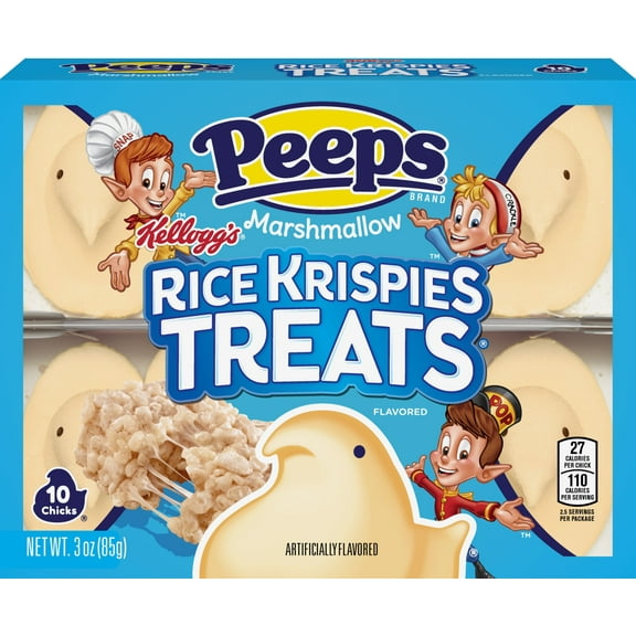 PEEPS, Rice Krispies Treat Flavored Marshmallow Chicks, 10 Count (3.0 Ounces)