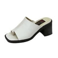 thumbnail image 1 of PEERAGE Adeline Women Extra Wide Width Leather Sandals WHITE 8, 1 of 6