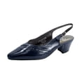 thumbnail image 1 of PEERAGE Alanis Women's Wide Width Leather Slingback Pumps, 1 of 7