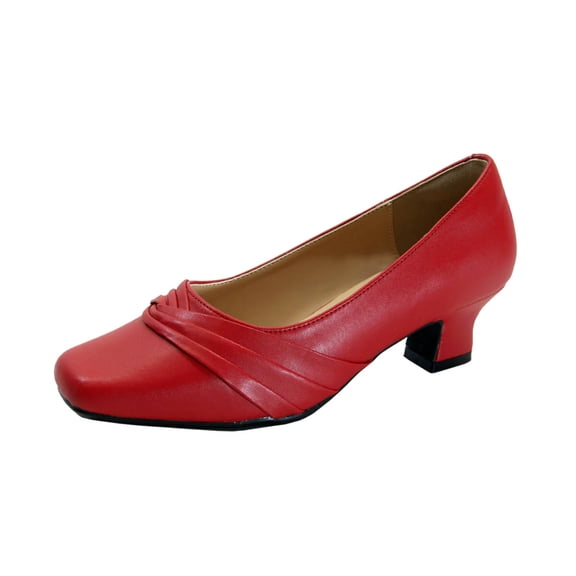 PEERAGE Angela Women's Wide Width Leather Dress Pumps