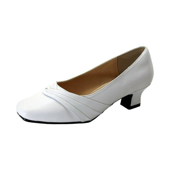 PEERAGE Angela Women's Wide Width Leather Dress Pumps