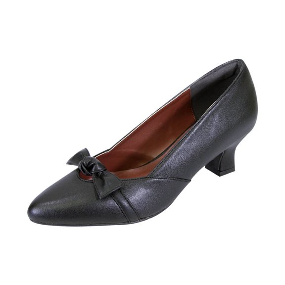 PEERAGE Belle Women's Wide Width Leather Dress Slip-on Pumps