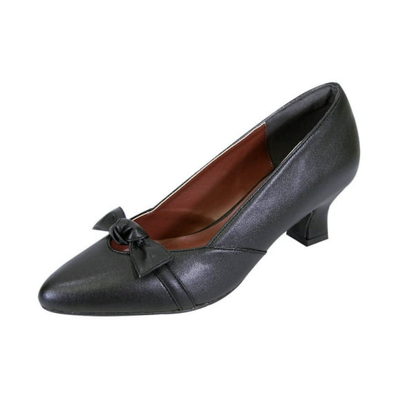 PEERAGE Belle Women's Wide Width Leather Dress Slip-on Pumps