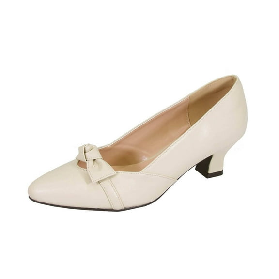 PEERAGE Belle Women's Wide Width Leather Dress Slip-on Pumps
