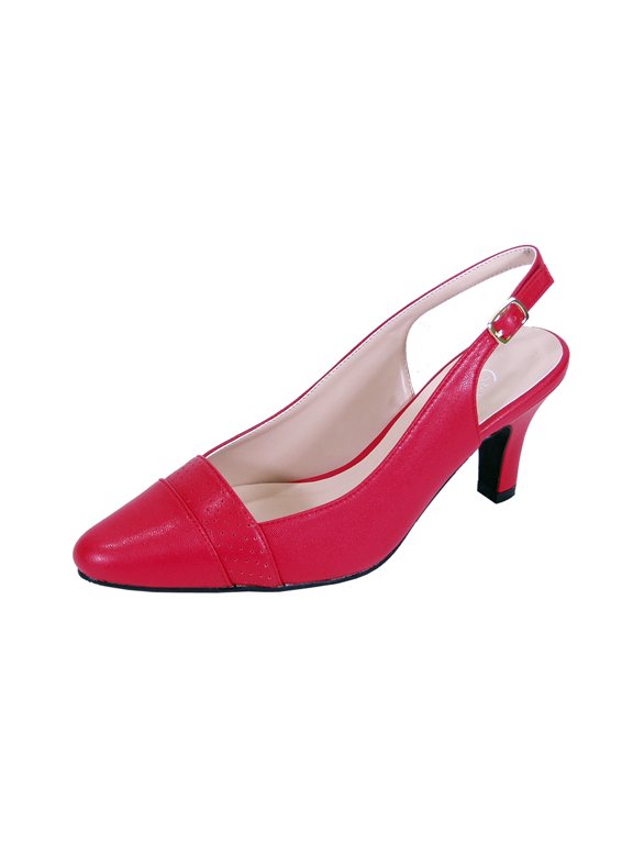 Candy Women's Extra Wide Width Dress Slingback RED 5.5