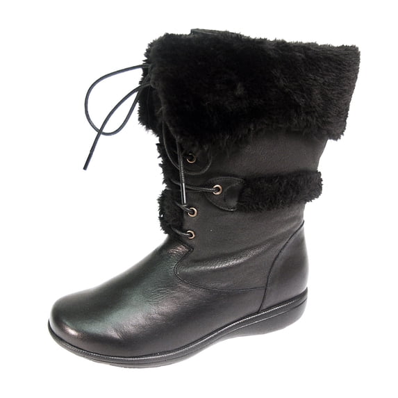 PEERAGE Carly Women's Wide Width Leather Mid-Calf Boots with Zipper