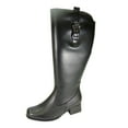 thumbnail image 1 of PEERAGE Carolyn Women Wide Width Wide Calf Leather Riding Boots BLACK 8, 1 of 7