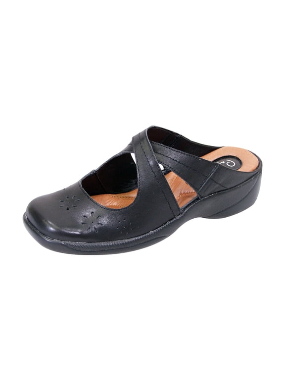 Casey Women Extra Wide Width Casual Leather Clog