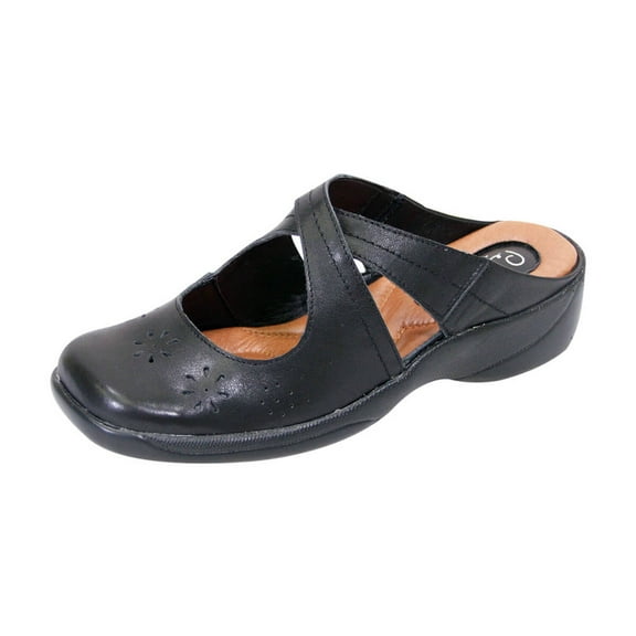 PEERAGE Casey Women's Wide Width Leather Clogs
