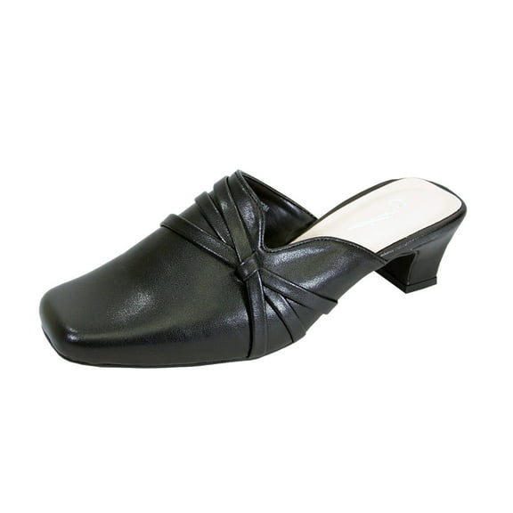 PEERAGE Claudia Women's Wide Width Dress Casual Leather Mules