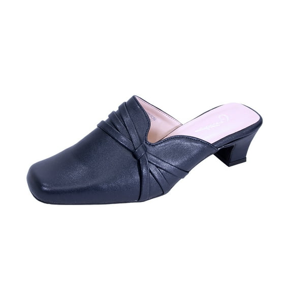 PEERAGE Claudia (LC9039) Women Wide Width Casual Dress Mule NAVY 5