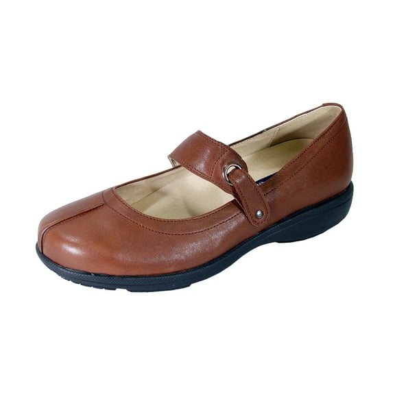 PEERAGE Deena Women Extra Wide Width Mary Jane Shoes BROWN 5.5
