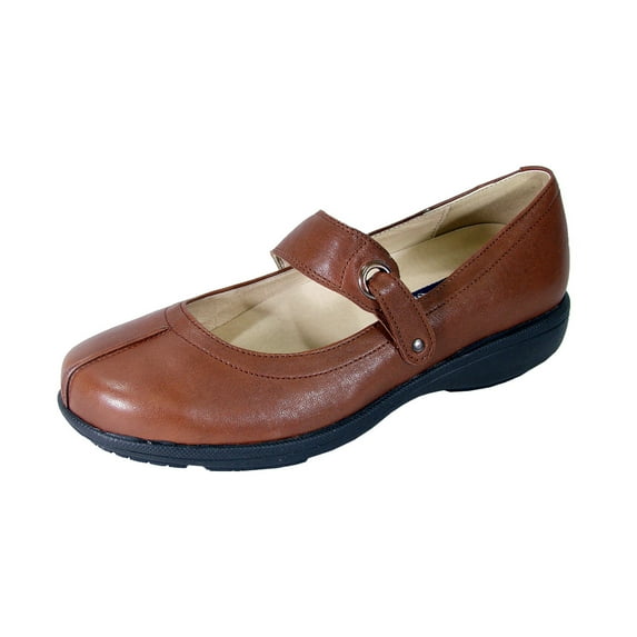 PEERAGE Deena Women Extra Wide Width Mary Jane Shoes BROWN 5.5