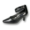 thumbnail image 1 of PEERAGE Diane Women's Wide Width Leather Dress Pump BLACK 9, 1 of 6