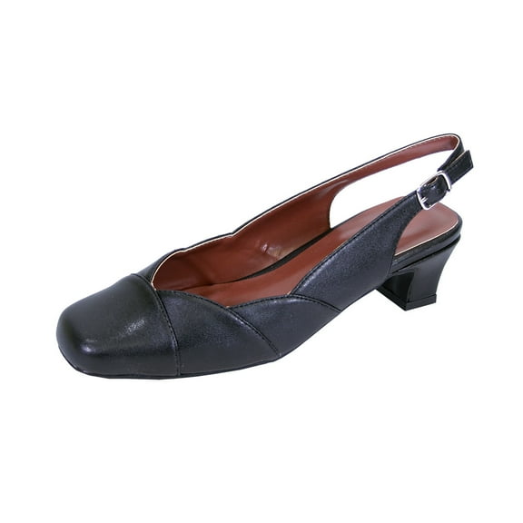 PEERAGE Eve Women's Extra Wide Width Dress Slingback BLACK 6