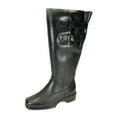 thumbnail image 1 of PEERAGE Hayden Women Extra Wide Width Wide Calf Water Resistant Leather Riding Boots BLACK 8, 1 of 7
