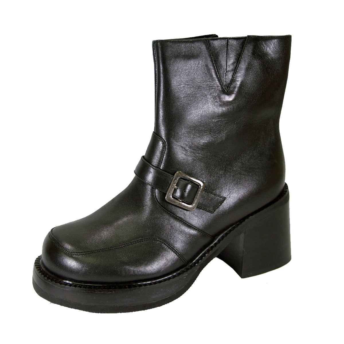 PEERAGE Hilda Women Wide Width Elegant 7 Inch Comfort Leather Dress Bootie BLACK 7
