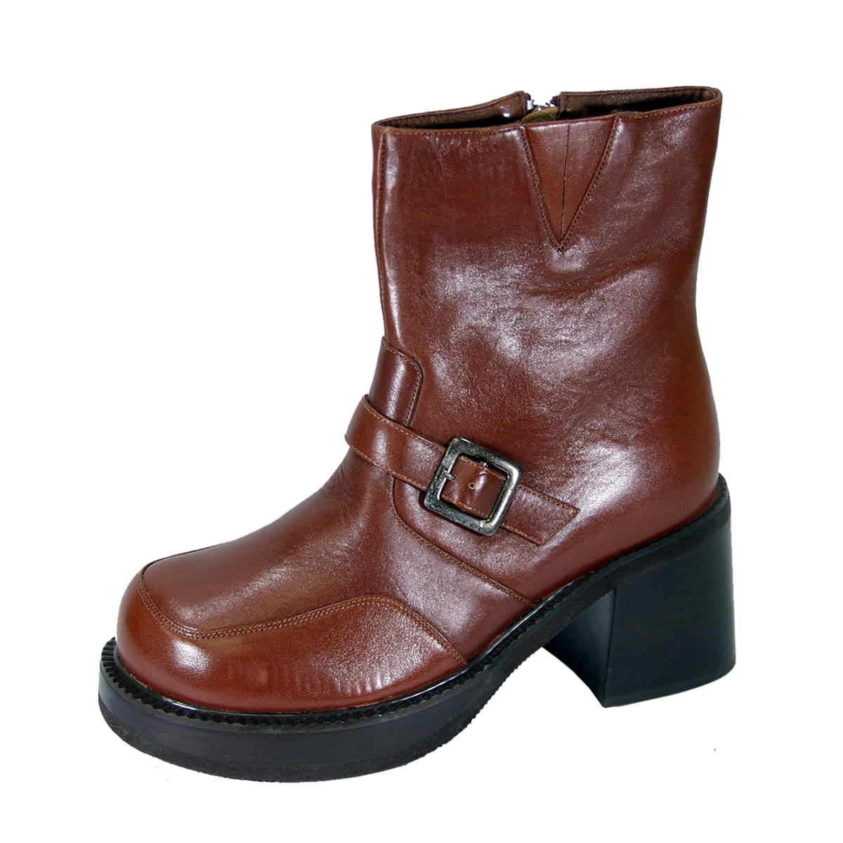 PEERAGE Hilda Women Wide Width Elegant 7 Inch Comfort Leather Dress Bootie BROWN 11