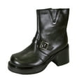 thumbnail image 1 of PEERAGE Hilda Women's Wide Width Leather Side Zipper Dress Booties, 1 of 9