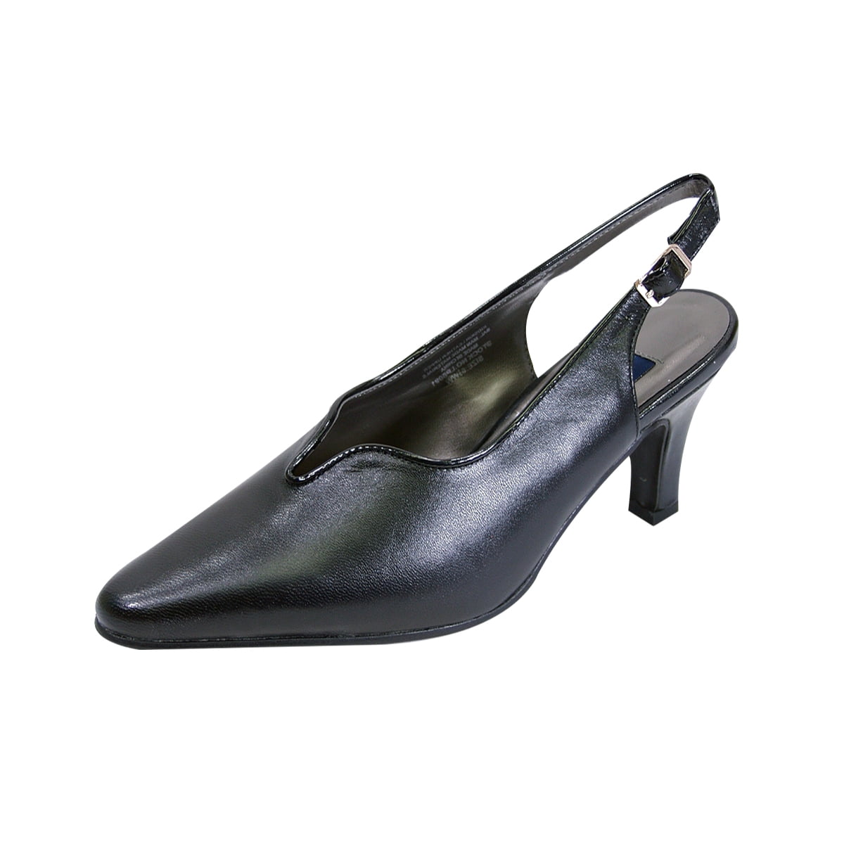 PEERAGE Hope Women's Wide Width Pointed Toe Dress Pump BLACK 10