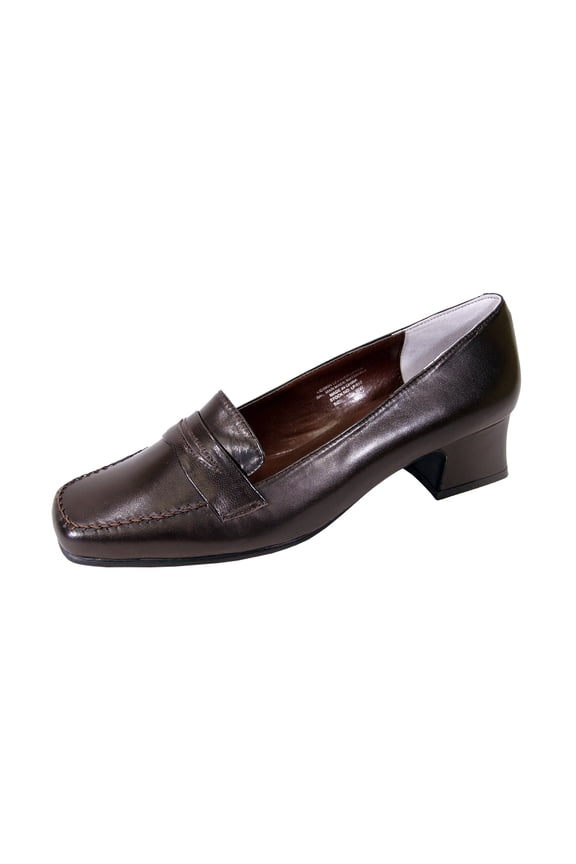 Ida Women Extra Wide Width Penny Loafers BROWN 10