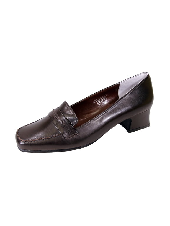 Ida Women Extra Wide Width Penny Loafers BROWN 6