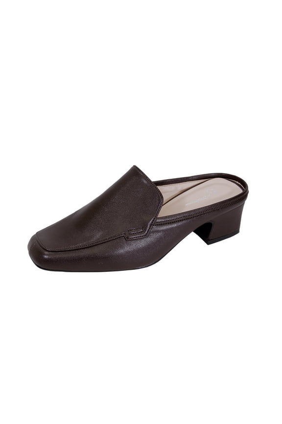 PEERAGE Jackie Women's Wide Width Leather Casual Dress Mules